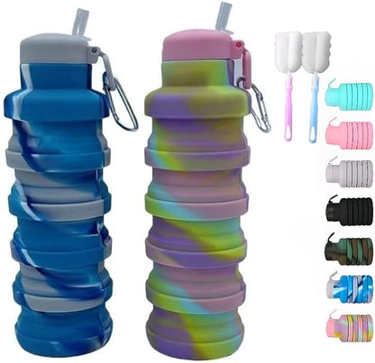 Collapsible water bottles 2 Pack by LIZADIN