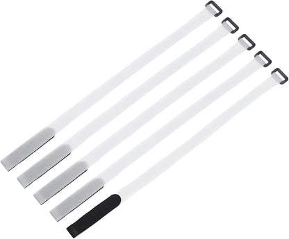 MECCANIXITY 5Pcs Reusable Battery Tie Down Straps, 0.8x20" White Nylon by MECCANIXITY
