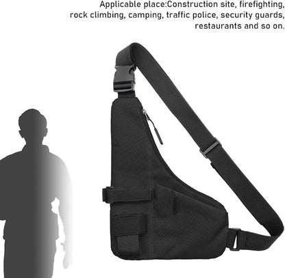 Universal Radio L Shape Chest 2 Pockets Harness Tactical Vest Nylon Vest Walkie - Image 4