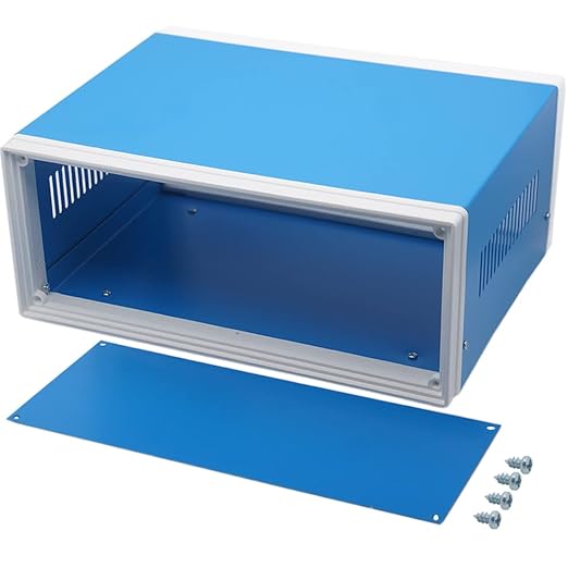 Zulkit Electronic Enclosures Blue Metal Enclosure Project Case DIY Box Junction by Zulkit