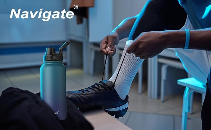 Navigate 32 oz Insulated Stainless Steel Sports Water Bottle - Image 2