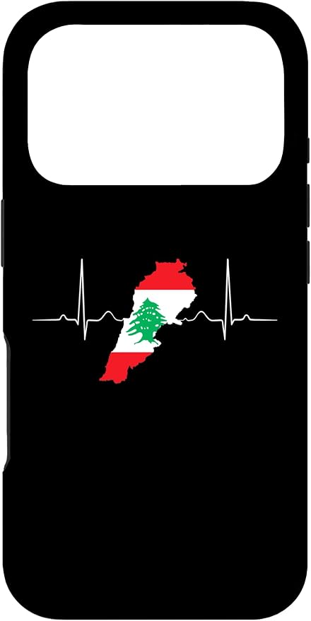 Lebanon Heart Lebanese Heartbeat Vintage Lebanon Map Case by Unknown