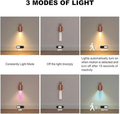 LANDGOO 2 Pack Walnut Night Lights - Image 3