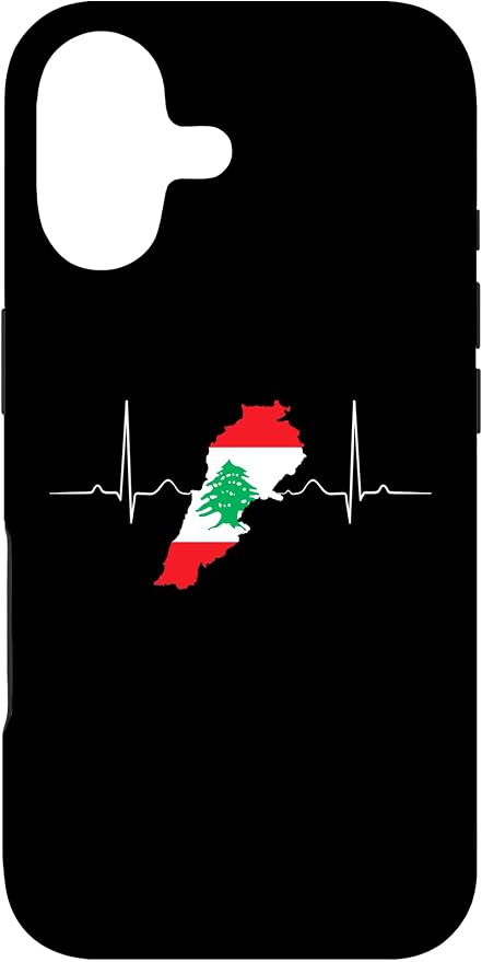 Lebanon Heart Lebanese Heartbeat Vintage Lebanon Map Case by Unknown