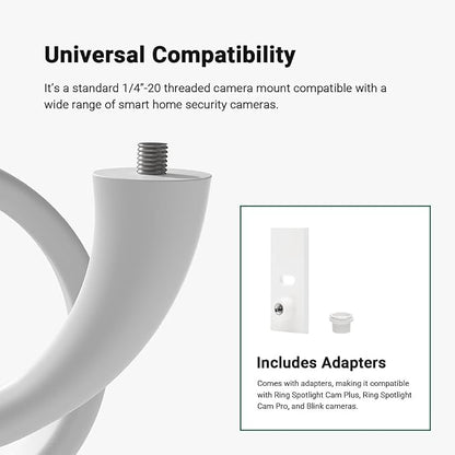 Holicfun Flexible Twist Mount for Indoor and Outdoor Security Cameras, - Image 3