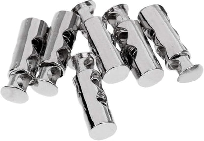 6 Pieces Heavy Duty 2 Hole Metal Cord Lock Clamp Toggle Stop Slider - Image 5