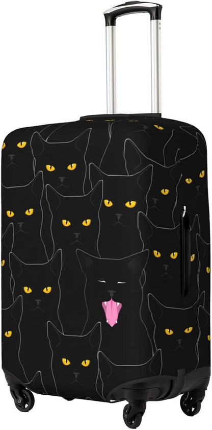 Black Cat Elastic Luggage Cover, Suitcase Protector - Image 2