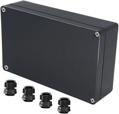 Project Box ABS Black Electrical Boxes IP65 Outdoor Waterproof Box Electronic by Raculety