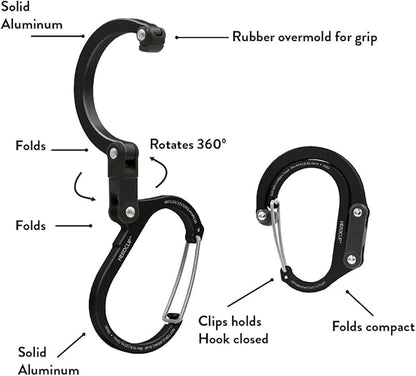 GEAR AID HEROCLIP 360° Swivel Carabiner Gear Clip and Hook - Image 3