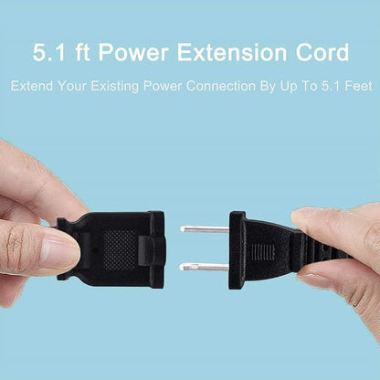 5ft Extension Cord, 2 Prong Small and Thin Extension Cords, Male/Female - Image 6