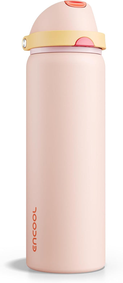 Insulated Water Bottle with Straw by ENCOOL