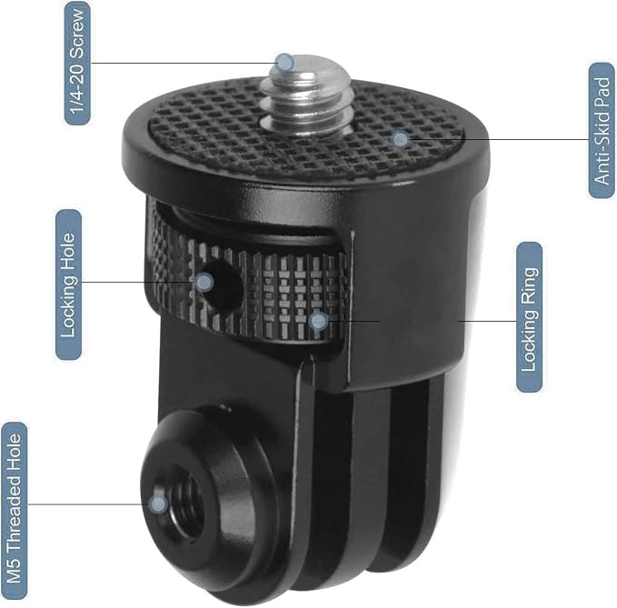 Aluminum Camera Tripod Adapter 1/4"-20 Conversion Adapter Mounts Compatible - Image 5