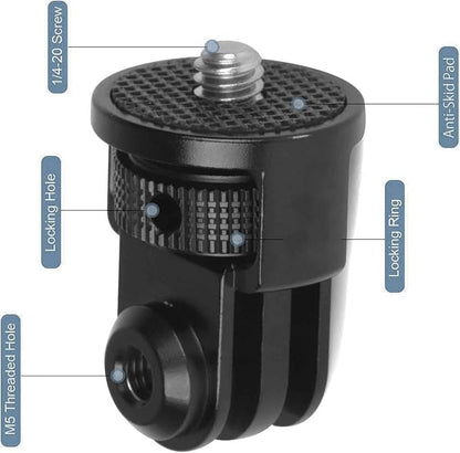 Aluminum Camera Tripod Adapter 1/4"-20 Conversion Adapter Mounts Compatible - Image 5