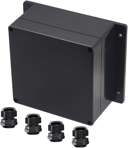 Project Box ABS Black Electrical Boxes IP65 Outdoor Waterproof Box Electronic by Raculety