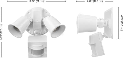 Globe Electric 17000270 110-Degree 240 W Twin Head Gray Hardwired Motion Sensor - Image 8