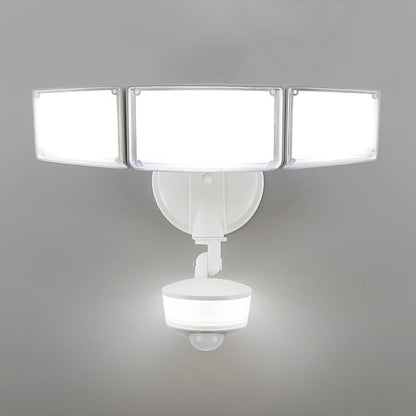 LUTEC 74W 8000 Lumen Motion Sensor Outdoor Lights, 5000K Daylight, IP65 by LUTEC