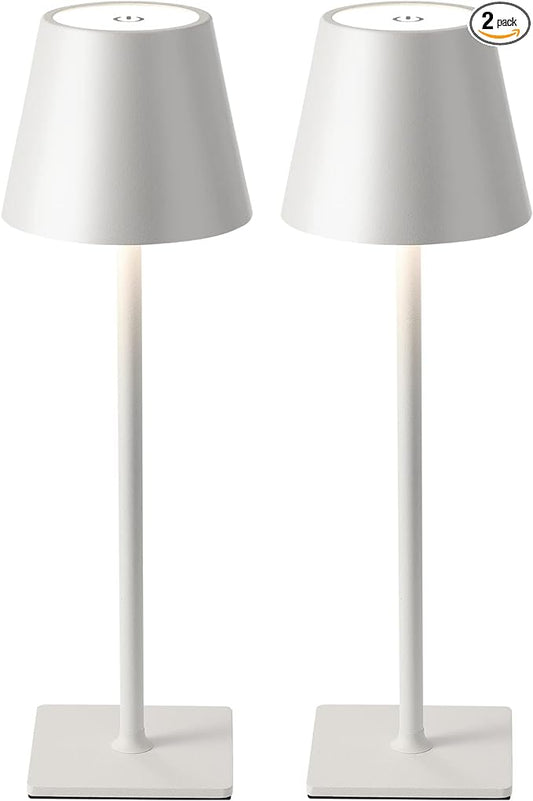 KDG 2 Pack Cordless Table Lamp, Portable LED Desk Lamp, 5000mAh Battery Operated by KDG