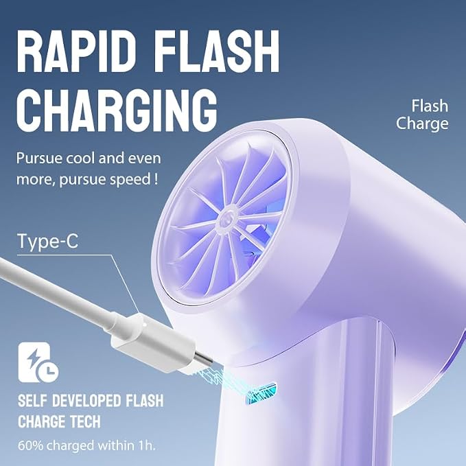 MUXNW Mini Turbo Jet Fan: Portable Small Pocket Handheld Personal Rechargeable - Image 7