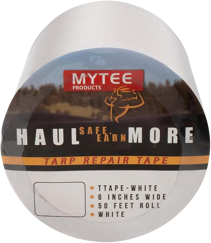 Mytee Products 8.8 oz Waterproof White Vinyl Tarp Repair Tape 6 Inch x 50 FT - Image 6