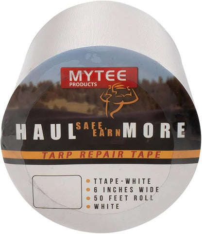 Mytee Products 8.8 oz Waterproof White Vinyl Tarp Repair Tape 6 Inch x 50 FT - Image 6