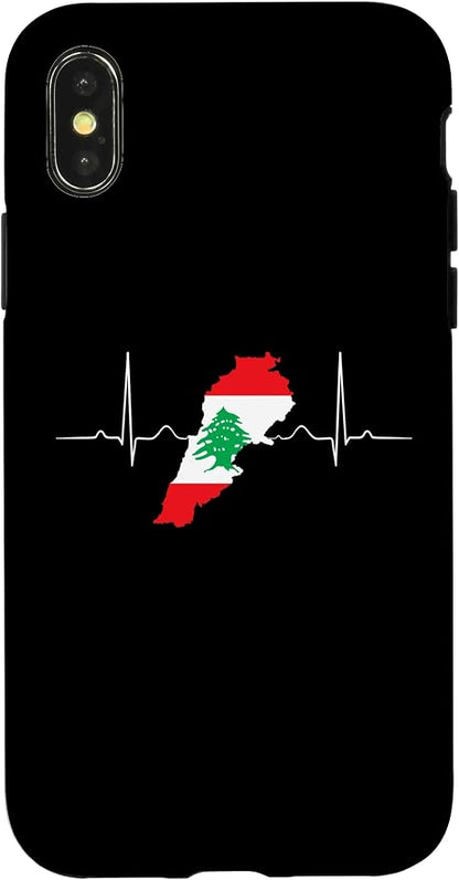 Lebanon Heart Lebanese Heartbeat Vintage Lebanon Map Case by Unknown