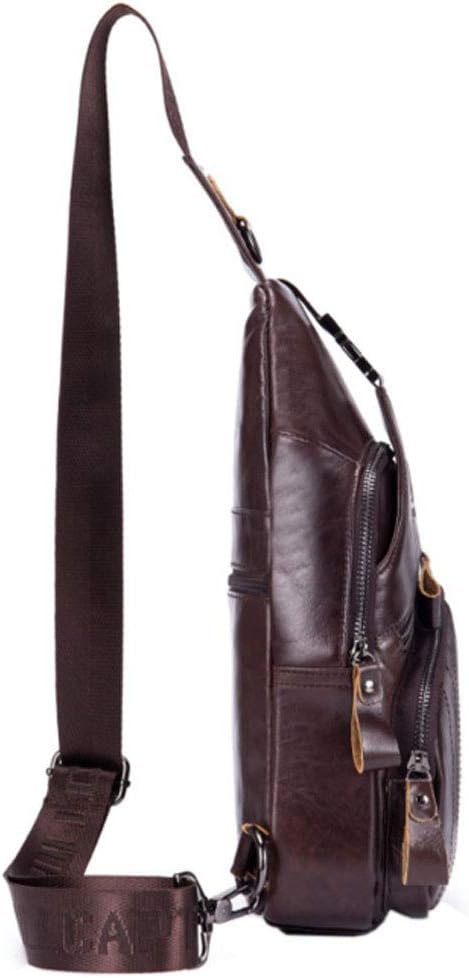Hebetag Leather Sling Bag Crossbody Backpack - Image 3