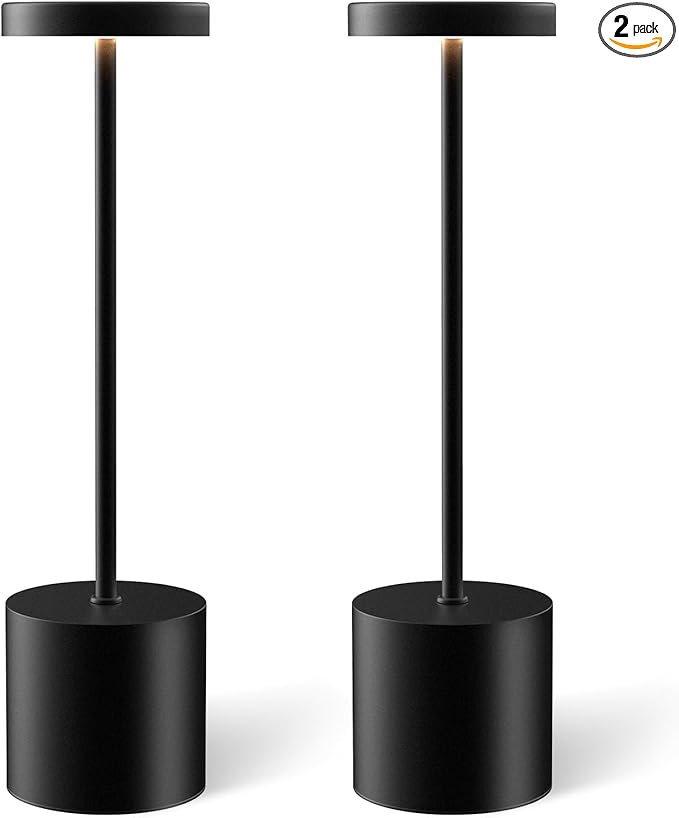Cordless Table Lamp Set of 2, Rechargeable 5000mAh Battery Operated Outdoor by Swinerton