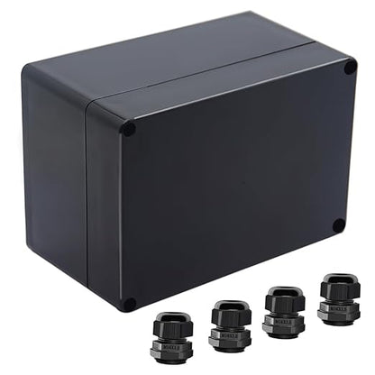 Junction Box IP65 Waterproof ABS Plastic Electrical Project Case Power Junction by Otdorpatio