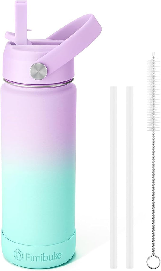 Fimibuke Kids Insulated Water Bottle - 18oz BPA-FREE 18/8 Stainless Steel Kid by Fimibuke