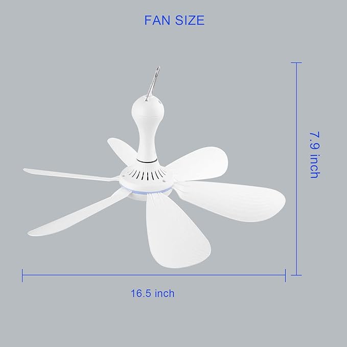 USB Powered Ceiling Fan Portable Canopy Fan - Image 5