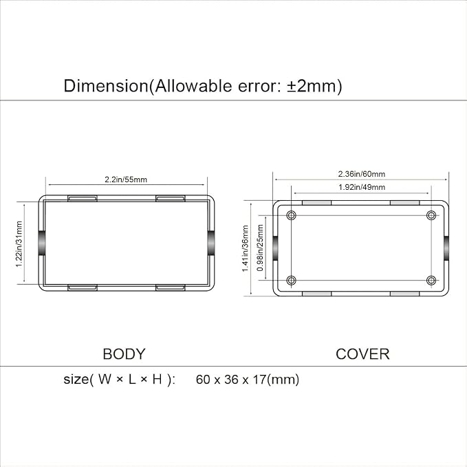 LeMotech Project Box 10 Pieces ABS Plastic Electrical Project Case Small - Image 7