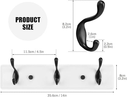 Badiano Wooden Coat Rack, Wall-Mounted Organizer - Image 2