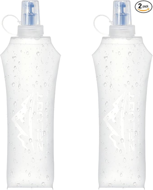 Zelvot 2 Pack Running Vest Soft Flask, BPA-Free 500ml Collapsible Water Bottle by Zelvot