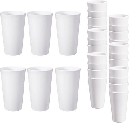 HEYCOME 24 Pcs Unbreakable Plastic Cups Set, 20 oz Reusable Plastic Cups by StayHealthyStayHappy
