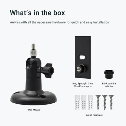 Holicfun 360° Adjustable Indoor/Outdoor Security Camera Wall Mount - Image 5