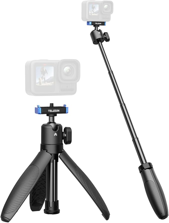 TELESIN 40cm/15.7'' Mini Selfie Stick Tripod Compatible by telesin