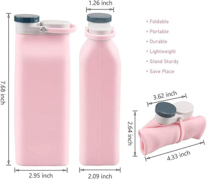 E-Senior Collapsible Water Bottle BPA Free - 20 oz Foldable Water Bottle - Image 2