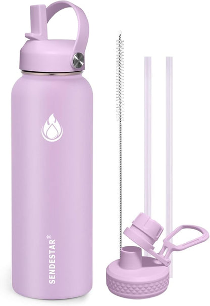 SENDESTAR Stainless Steel Wide Mouth Water Bottle 32oz Double Wall Vacuum by Sendestar