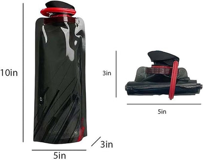 4 Pack 25oz Collapsible Water Bottles, 4 Colors Reusable Leakproof Water Bags - Image 4