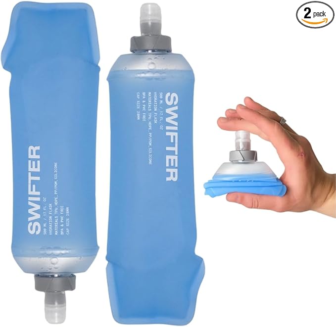 SWIFTER 2x Soft Flask 500ml | Running, Cycling Hydration Flask | Collapsible by Unknown