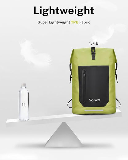 Gonex Ultralight Waterproof TPU Backpack, 35L Roll Top Dry Bag - Image 3