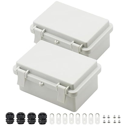 Zulkit 2pcs Junction Box ABS Plastic Dustproof Waterproof IP65 Electrical Boxes by Zulkit