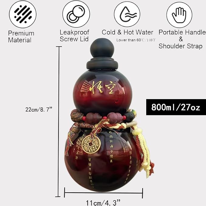 800ml/27oz Tritan Gourd Water Bottle - Image 2