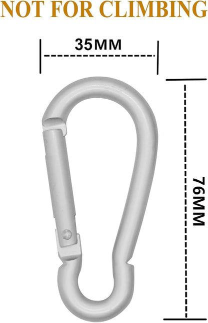 LESHIRY Large Carabiners Keychain 3" Aluminum D Shape Premium Durable D-Ring - Image 2