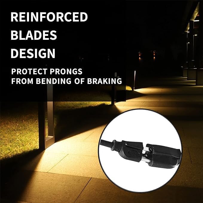 Indoor Outdoor Extension Cord Weatherproof, UL Certified, 12 Gauge 10FT Black 3 - Image 4
