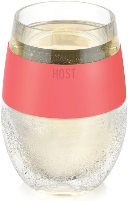 HOST Wine Freeze Cooling Cup, Plastic Double Wall Insulated Freezable Drink by HOST