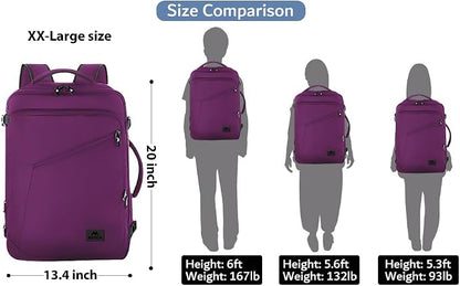 MATEIN Large Purple Travel Backpack, Water Resistant Airplane Backpack - Image 3