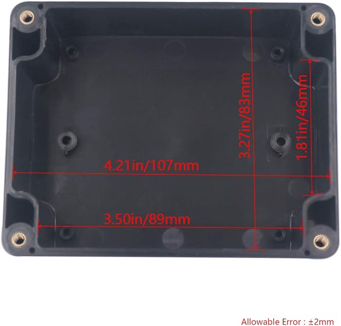 2 Pack Project Box IP65 Waterproof Junction Box ABS Plastic Black Electrical - Image 3