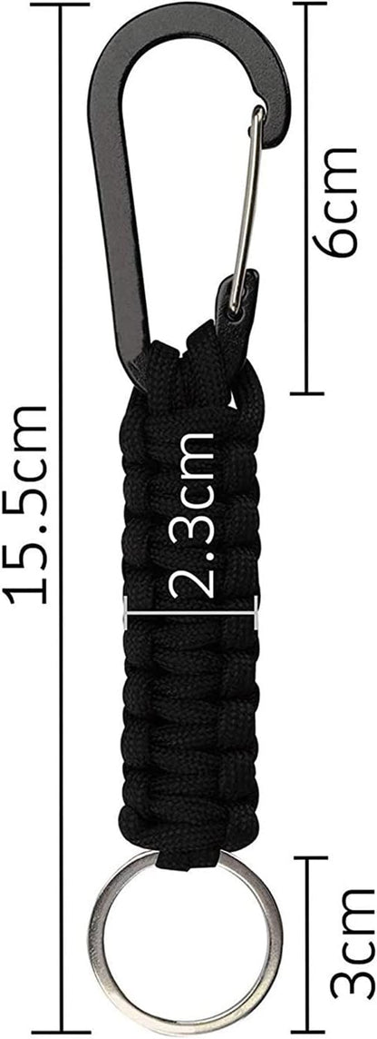 BRAVESHINE Paracord Keychain Carabiner Clip, D Ring Lanyard Hanger Stroller Hook - Image 6