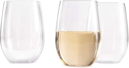 hotder Wine Glasses glasses drinking set 16 OZ Tritan, Stemless Wine Glasses - Image 5